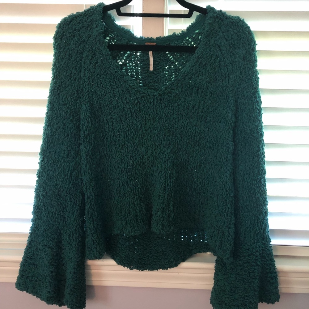 Free people teal sweater